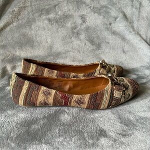 Vintage Faded Glory Shoes Womens Size 10 Slip On Brown Beige Flats Lightweight‎